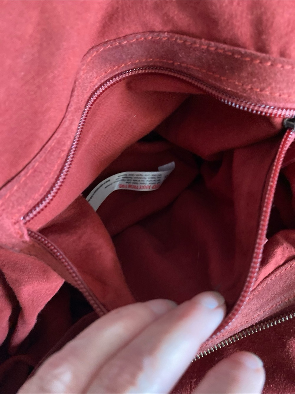 Free People Roma Rust Red Suede Hobo Shoulder Bag - Picture 11 of 13